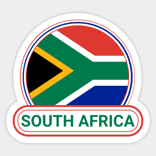 South Africa Country Badge - South Africa Flag Sticker